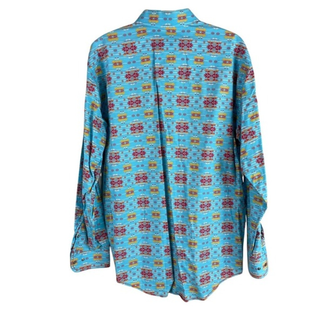 Panhandle Slim Rough Stock Mens Pearl Snap Western Shirt Southwest Aztec Large - Picture 3 of 6